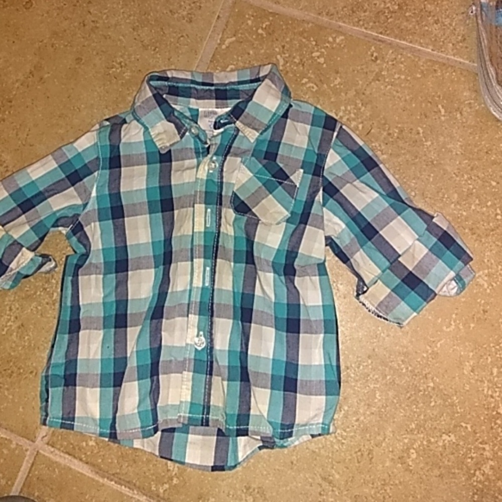Boys size 12mos. button dcown, long or 3/4 sleeve